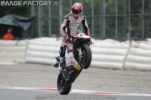 2010-05-08 Monza 1874 La Roggia - Superbike - Qualifyng Practice - Luca Scassa - Ducati 1098R